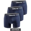Levi's Vyriški bokseriai, 3 vnt., tamsiai mėlynos spalvos, medvilniniai