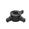 Linijinės sistemos PIPE T formos 90° kampo sujungimas, juodas, K1002144N