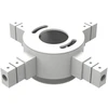 Linijinės sistemos PIPE X formos sujungimas, baltas, K1002145B