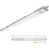 Linijinis šviestuvas G2, pilkas, su 2x LED T8 18W 120cm 4000K lempomis, IP65