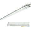 Linijinis šviestuvas G2, pilkas, su 2x LED T8 18W 120cm 6500K lempomis, IP65
