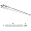 Linijinis šviestuvas G2, pilkas, su 2x LED T8 18W 120cm 4000K lempomis, IP65