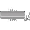 Linijinis šviestuvas IndiviLED© DIRECT su avariniu moduliu 1200 34 W 3000 K EM