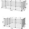 lionto triušių aptvaras iš metalo 144 × 74 × 46 cm, juodas, PF00199
