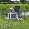 lionto triušių aptvaras iš metalo 144 × 74 × 46 cm, juodas, PF00199