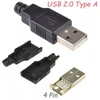 Lituojamas Lizdas USB Type-A A 2.0 Male 4 Pin Plug