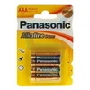 LR03 PANASONIC AAA baterijos, 4 vnt. lizdinėje pakuotėje