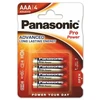LR03 PANASONIC AAA Pro Galia baterijos, 4 vnt.