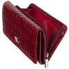 LUCILLA Raudona Portfel Damski su grawerem croco Canaletto RFID