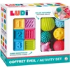 LUDI ankstyvojo ugdymo sensorinis rinkinys – kamuoliukai ir kubeliai, 10+ mėn.