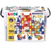 LUDI magnetinis konstruktorius vaikams, 100 dalių 2D/3D XXL