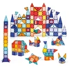LUDI magnetinis konstruktorius vaikams, 100 dalių 2D/3D XXL