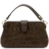 Mała skórzana torebka kuferek Luka 26-156 CROCO