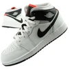 Madingi moteriški Nike Air Jordan 1 aukštakulniai sportiniai bateliai, balti su juoda