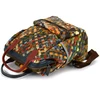 Magic Bags duży plecak damski skórzany kieszenie kolorowa mozaika duży