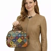 Magic Bags listonoszka damska mała skórzana kolorowa mozaika kieszeń