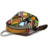Magic Bags moteriškas kuprinės, natūrali oda, spalvota mozaika, miesto stilius, užtrauktukas.