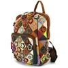 Magic Bags kuprinė, natūrali oda, spalvota mozaika, moteriška, miesto stilius, kišenės.