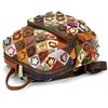 Magic Bags plecak skóra naturalna kolorowa mozaika damski miejski kieszenie