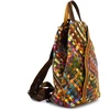 Magic Bags Skórzany pojemny damski torebka-plecak w mozaikę miejski