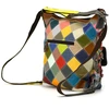 Magic Bags torebka plecak damska A4 skórzana kolorowa mozaika shopperbag