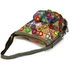 Magic Bags moteriška A4 dydžio odinė kuprinė, spalvota mozaika, pirkinių krepšys.