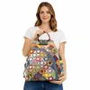 Magic Bags Wzorzysty damski plecak skórzany su wzorem mozaiki Pojemny