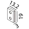 Magnetinės sistemos bėgelio MINI_LINE 42 mechaninis sujungimas, juodas