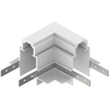 Magnetinės sistemos bėgelio OPTONICA R35-B kampinis sujungimas, baltas