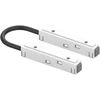 Magnetinės sistemos bėgelio OPTONICA S35/R35 lankstus sujungimas, baltas