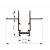 Magnetinės sistemos bėgelis OPTONICA R15B, juodas, 2m