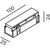 Magnetinės sistemos IN_LINE bėgelio elektrinis sujungimas, juodas, 4x