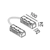 Magnetinės sistemos IN_LINE bėgelio lankstus elektrinis sujungimas, baltas, 4x