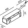 Magnetinės sistemos IN_LINE bėgelio užbaigimas su užmaitinimu, juodas, 4x