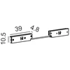 Magnetinės sistemos PICO_LINE bėgelio lankstus elektrinis sujungimas, juodas