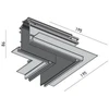 Magnetinės sistemos XTRIM M RECESSED bėgelio kampinis sujungimas, 48V, juodas