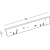 Magnetinės sistemos ZAMBELIS MAGNETIC 6MM bėgelio tiesus elektrinis sujungimas, 24V, juodas, 25262
