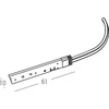 Magnetinės sistemos ZAMBELIS MAGNETIC 6MM bėgelio užbaigimas su užmaitinimu, 24V, juodas, 25264
