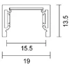 Magnetinis bėgelis SLIM MAGNETIC, 48V, juodas, 1m, su dangteliu ir užbaigimais, 02/0501-1