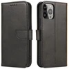 Magnetinis dėklas Huawei Nova 12 Pro su atvartu ir pinigine - juodas