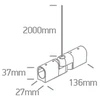 Magnetinių bėgelių P&P kampinis sujungimas užmaitinimu, juodas, 42004PE/B