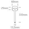 Magnetinių bėgelių P&P paviršinis laikiklis, baltas, 33cm, 42004PN/W