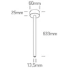 Magnetinių bėgelių P&P paviršinis laikiklis, baltas, 63cm, 42004PP/W