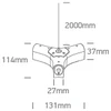 Magnetinių bėgelių P&P Y formos sujungimas, juodas, 42004PK/B