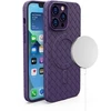 Hurtel MagSafe Woven Apple iPhone 15 Pro – dėklas telefonui violetinės spalvos