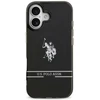 Us Polo Assn US Polo DH and Bottom Stripe Logo MagSafe dėklas skirtas Apple iPhone 17 juodos spalvos