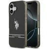 Us Polo Assn US Polo DH and Bottom Stripe Logo MagSafe dėklas skirtas Apple iPhone 17 juodos spalvos