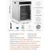 VEVOR 12 padėklų maisto džiovykla iš nerūdijančio plieno 800W