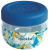 Quokka Bubble Food Jar - Plastic food container / Priešpiečių dėžutė 500 ml (Mėlyna Peonies)