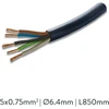 Maitinimo kabelis, 5 polių, 850mm, skirtas EASY LINK sistemai, juodas, PUSH/DALI, K2005141N